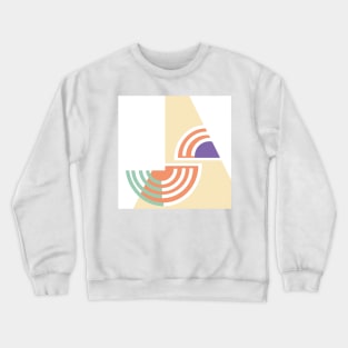 Geometric abstract pattern pastel Crewneck Sweatshirt